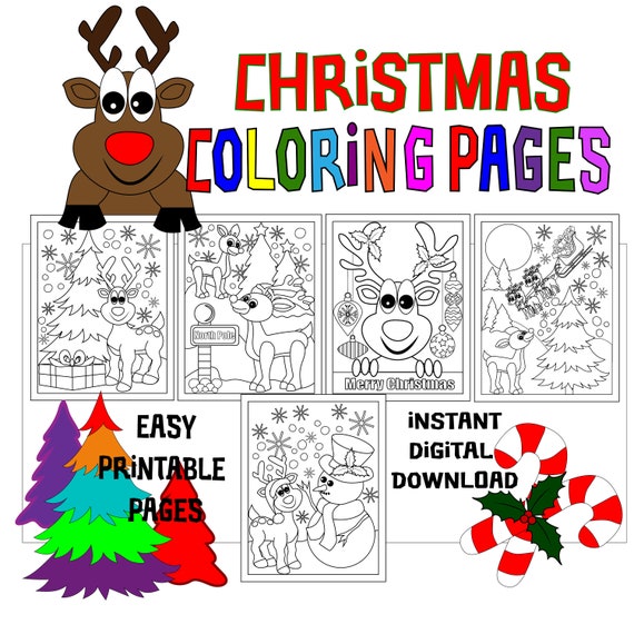 Christmas Coloring Pages  5 Printable Coloring Pages for