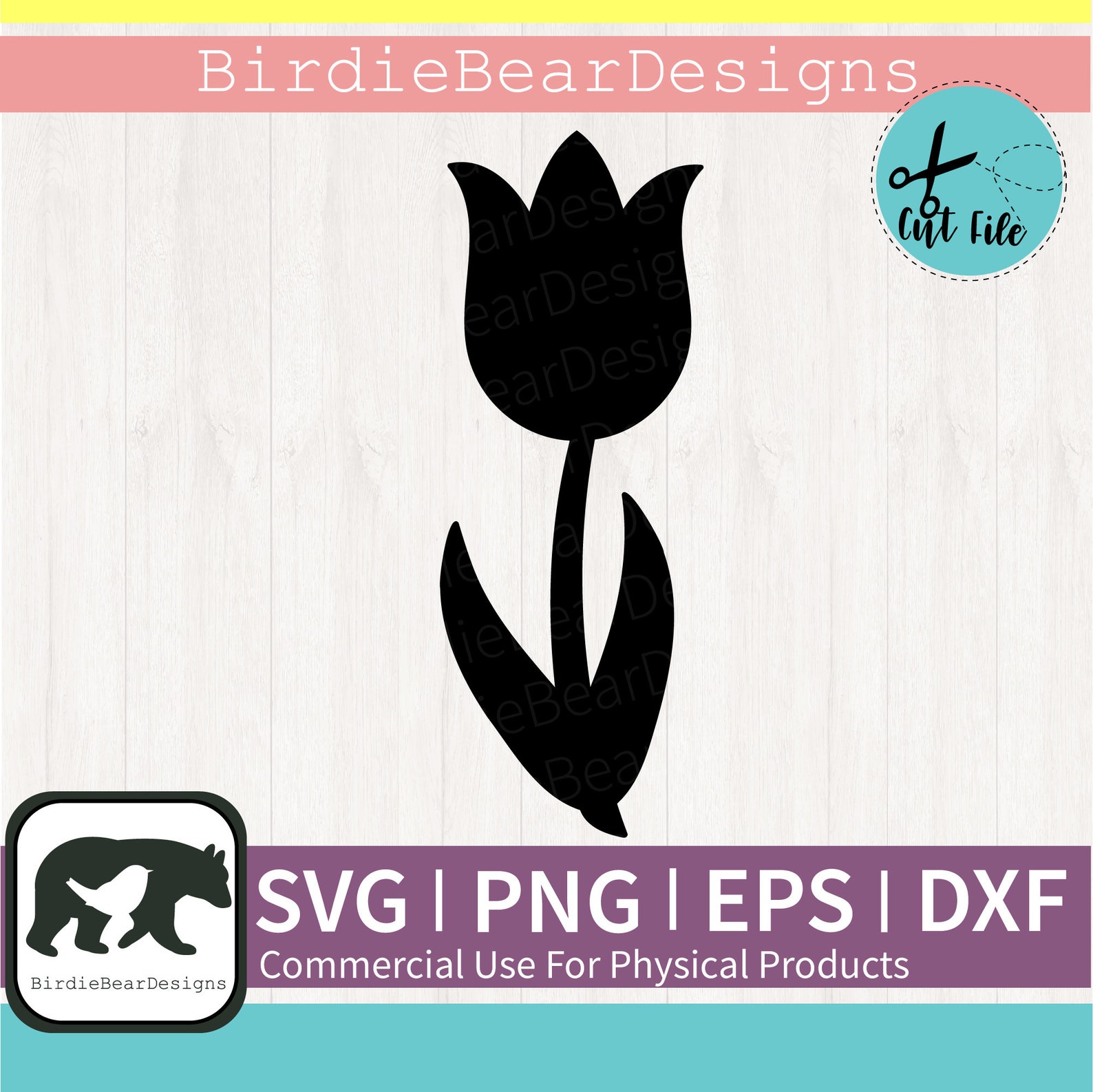 Tulip SVG Flower Svg Spring Flower SVG Tulip Svg Cricut Etsy