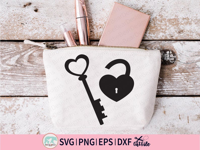 Heart Lock and Key Svg Bundle, Valentines Day Clipart, Heart Keys ...