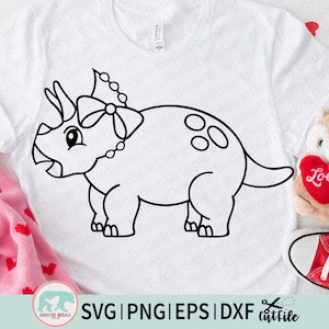 Dinosaur Svg, Dinosaur Coloring Svg, Dinosaur Girl Svg, Cute Dinosaur Svg, Dinosaur Outline Svg, Dino Svg, Dinosaur with Bow Svg, Rawr Svg