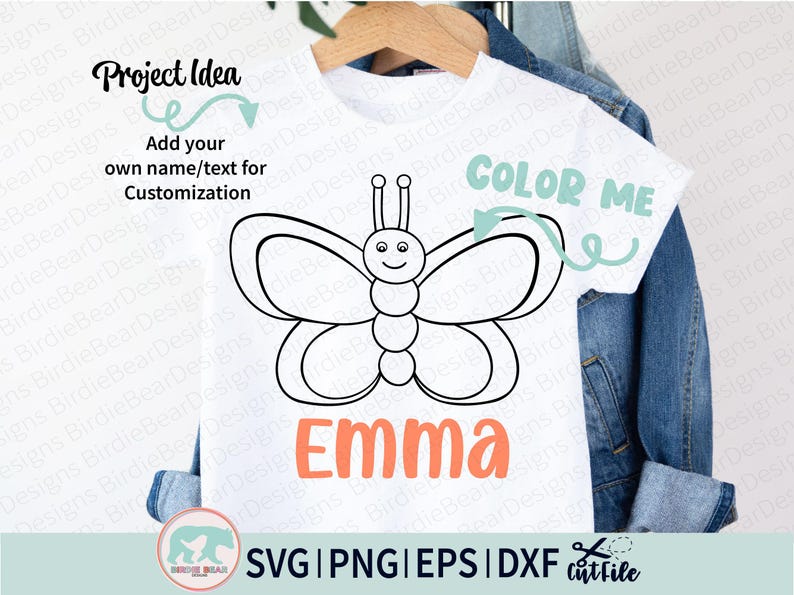 Butterfly Outline Svg, Animal Outline Svg, Coloring Page Svg, Butterfly Shirt Svg, Butterfly Cut File, Svg for Coloring Shirt, Butterfly Svg image 2