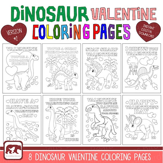 Valentines Coloring Pages  Dinosaur Coloring Pages
