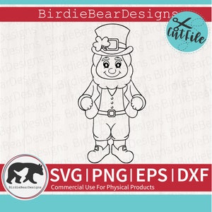 Leprechaun SVG - Cute Leprechaun Svg - St Patricks Day Coloring SVG - Leprechaun Clipart - Leprechaun Boy Svg - St Patricks Day Svg Png Dxf