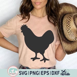 Chicken Svg, Rooster Svg, Chicken Silhouette, Hen Svg, Chicken Svg for Shirts, Chicken Clip art, Farm Animal Svg, Farm Live Svg, Farmhouse