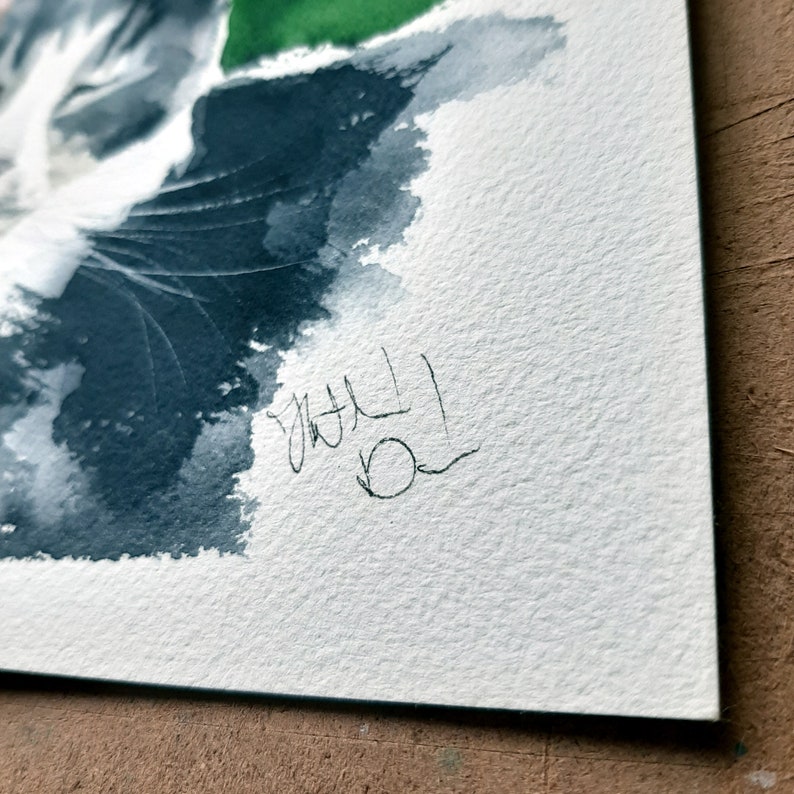 Cat Art Handmade Watercolor Custom Pet Portrait Cat Paintings Pet Portraits Brothers Cat Mom gift For Catlovers Original Cat Painting