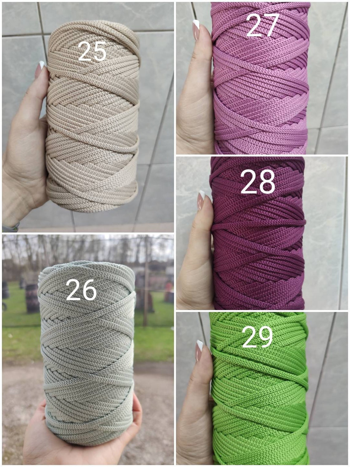 100m Polyester rope Polyester knitting cord 3mm 4mm 5mm Etsy