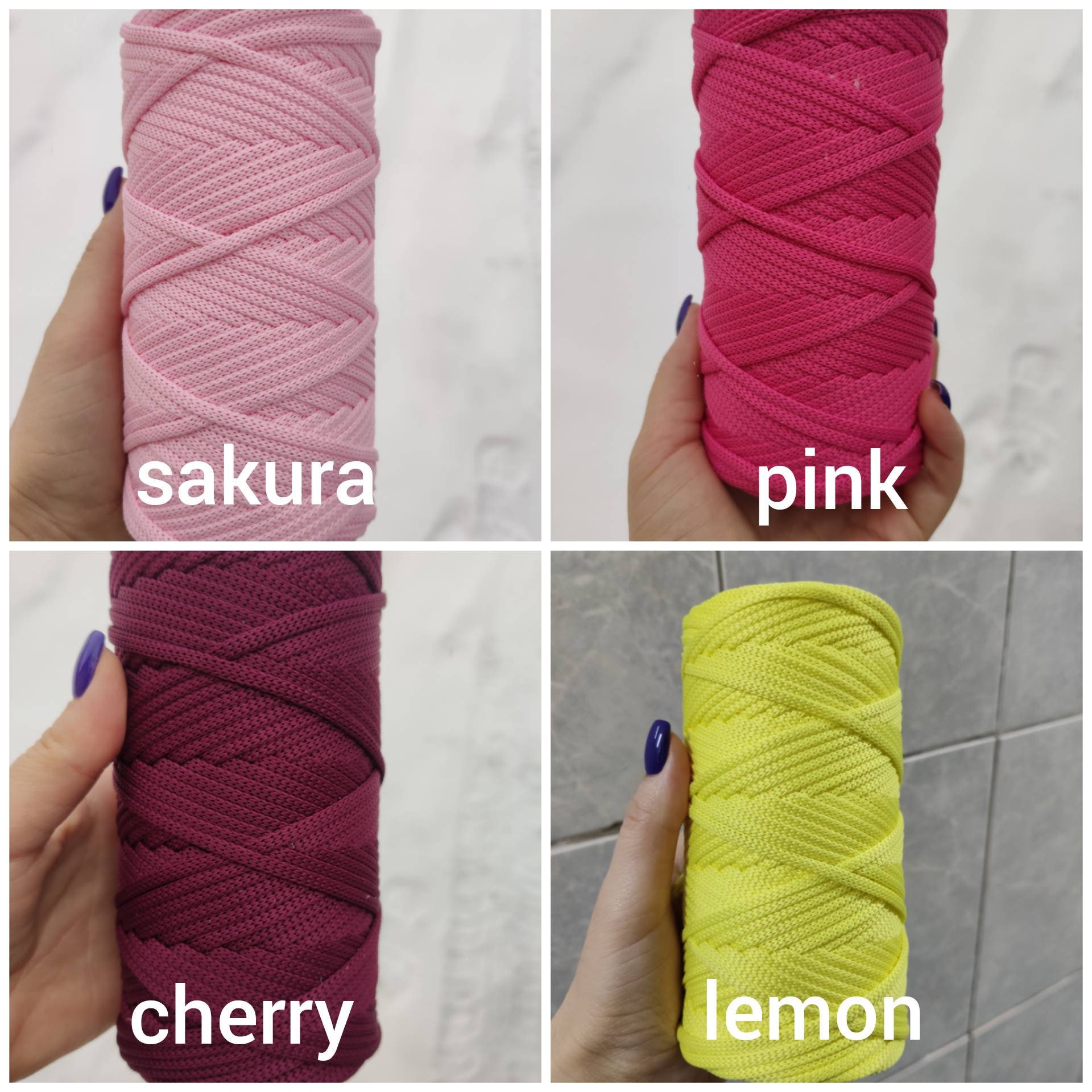 Polyester rope / Polyester knitting cord 3mm 4mm 5mm 109 Etsy