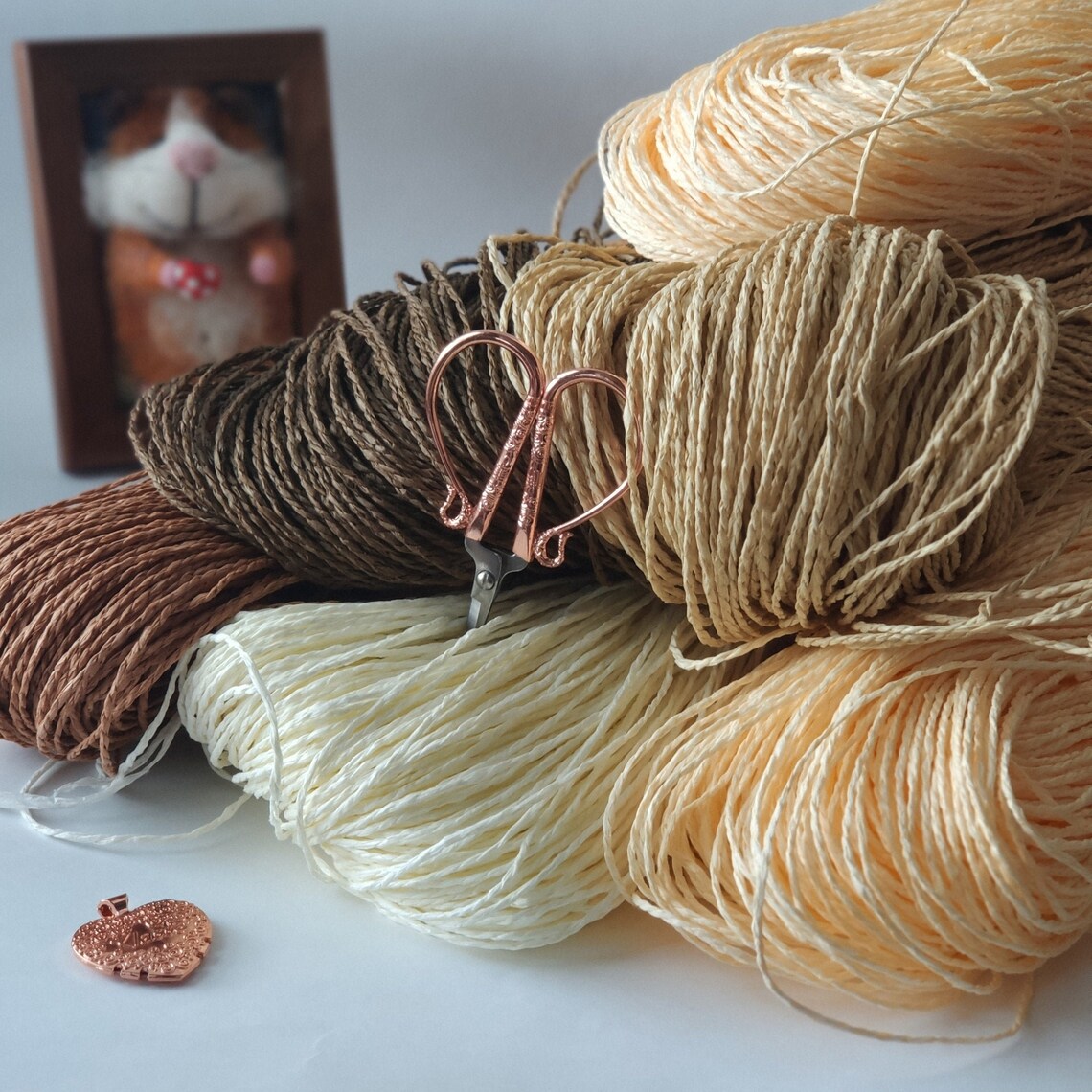 Yarn Raffia Natural yarn 50g 100 fiber palm yarn natural Etsy