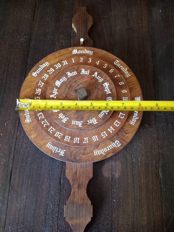 Wooden Calendar Rotating Wheels agrohort.ipb.ac.id
