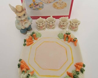 Miniature Bunny Tea Set - Etsy