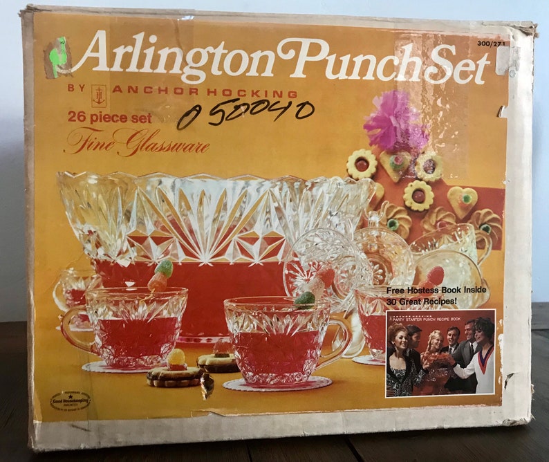 Vintage Arlington Punch Bowl Set Christmas Punch Bowl Set Etsy