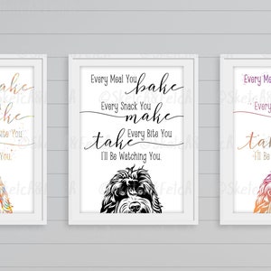 Cockapoo / Cavapoo / Poo Rasse Print | "Hunde Illustration ""Pass auf dich auf""."