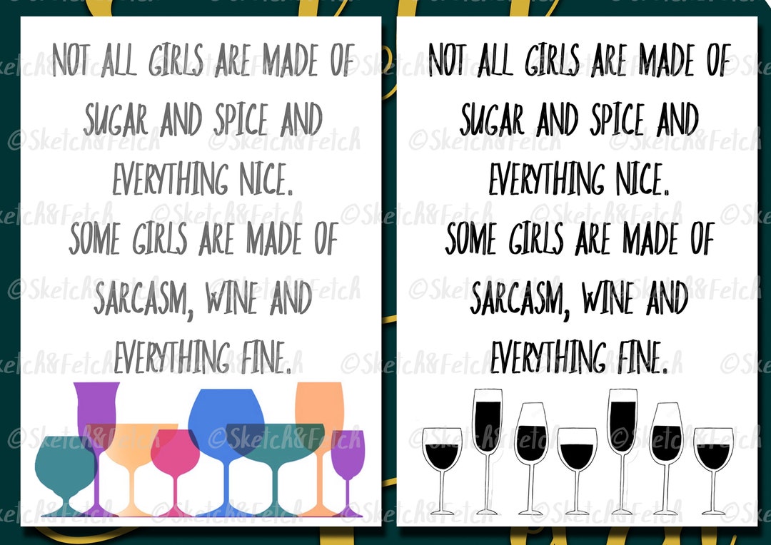 Funny Poem Print | Girls | Wine Lover | Wall Print | Home Decor | Funny ...