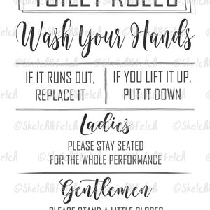 Mono Toilet Rules Digital | Bathroom Quote | Bathroom Sign | Bathroom Digital Download | Quote Wall Art | Bathroom Slogan | Illustration