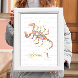 Zodiac Sign Print | Scorpio | 2 Design choices | Wall Art | Home Decor | Home Gift | Star Sign Print | Scorpio - 38