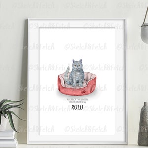 Personalised Cat Print | Digital | Personalised Image | Bespoke Print | Cat Print | Personalised Print | Cat Gift | Cat Illustration