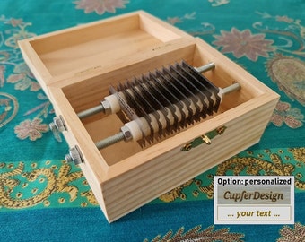 Temperamatite personalizzato di alta qualità per sarti/sarte su misura (scatola in legno personalizzata per temperamatite da sarto)