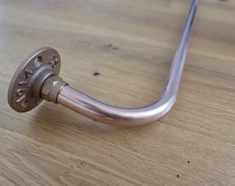 Bastone per tende di alta qualità in rame, curvato su misura, per montaggio a parete in soggiorno e camera da letto, personalizzato
