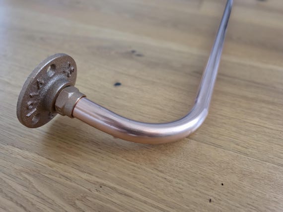 Premium Vorhangstange / Gardinenstange aus Kupfer, maßgefertigt gebogen, für Wandbefestigung im Wohnzimmer & Schlafzimmer, customized