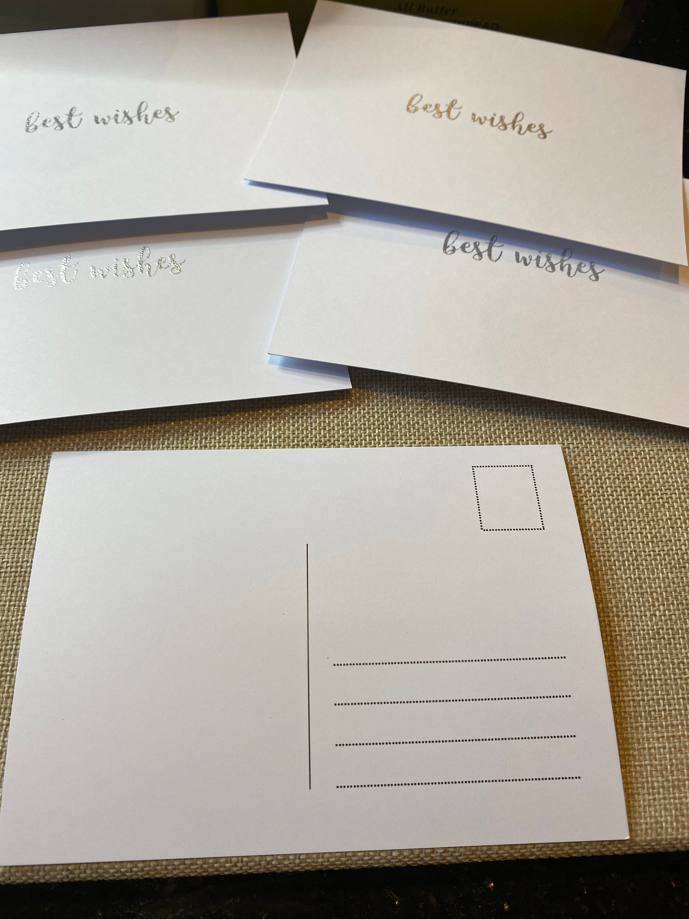 Handmade Postcards With best Wishes Message Embossed in Etsy UK