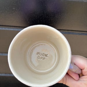 Fuck off handmade mug