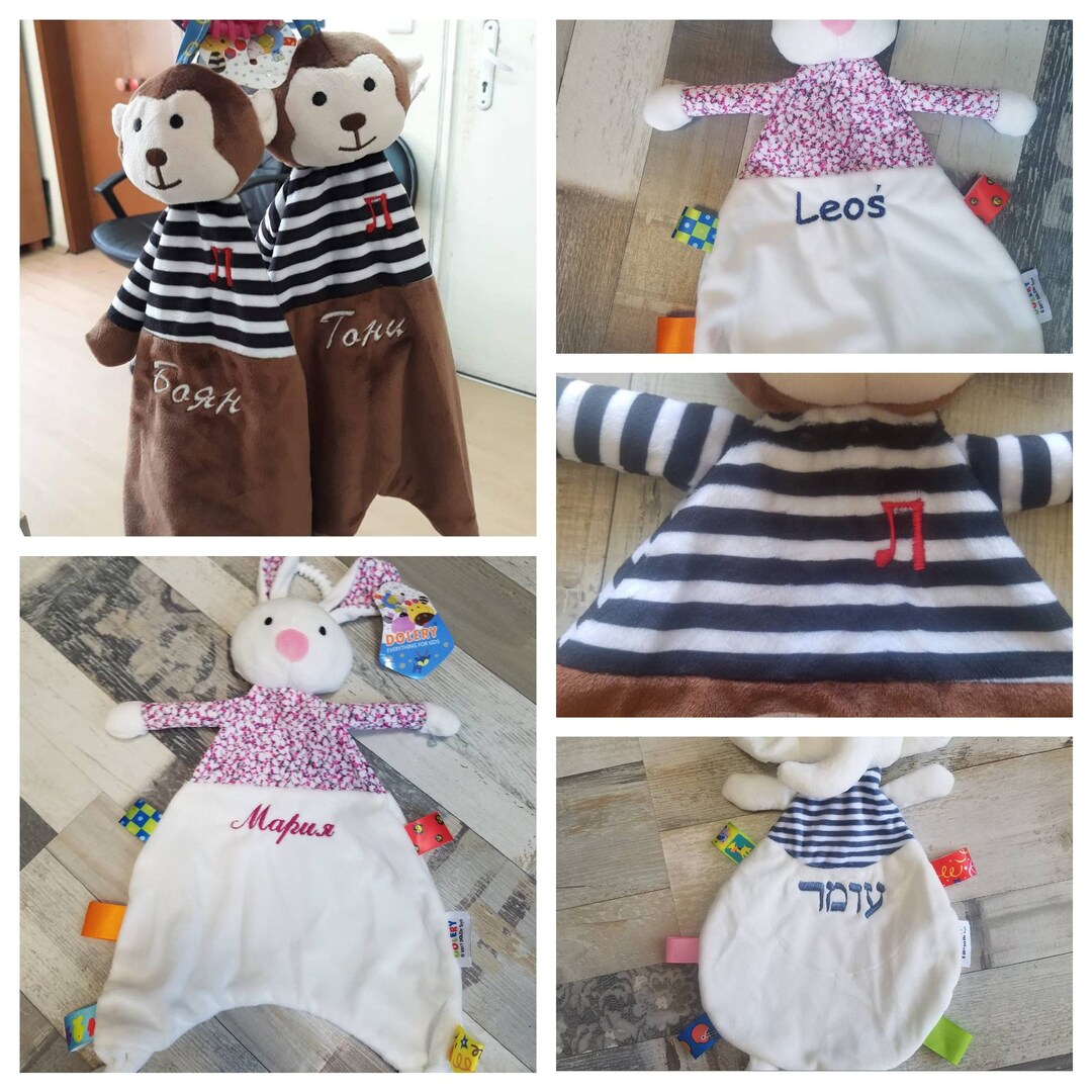 Baby Comfort Blanket Soft Baby Comforter Personalized With Etsy UK