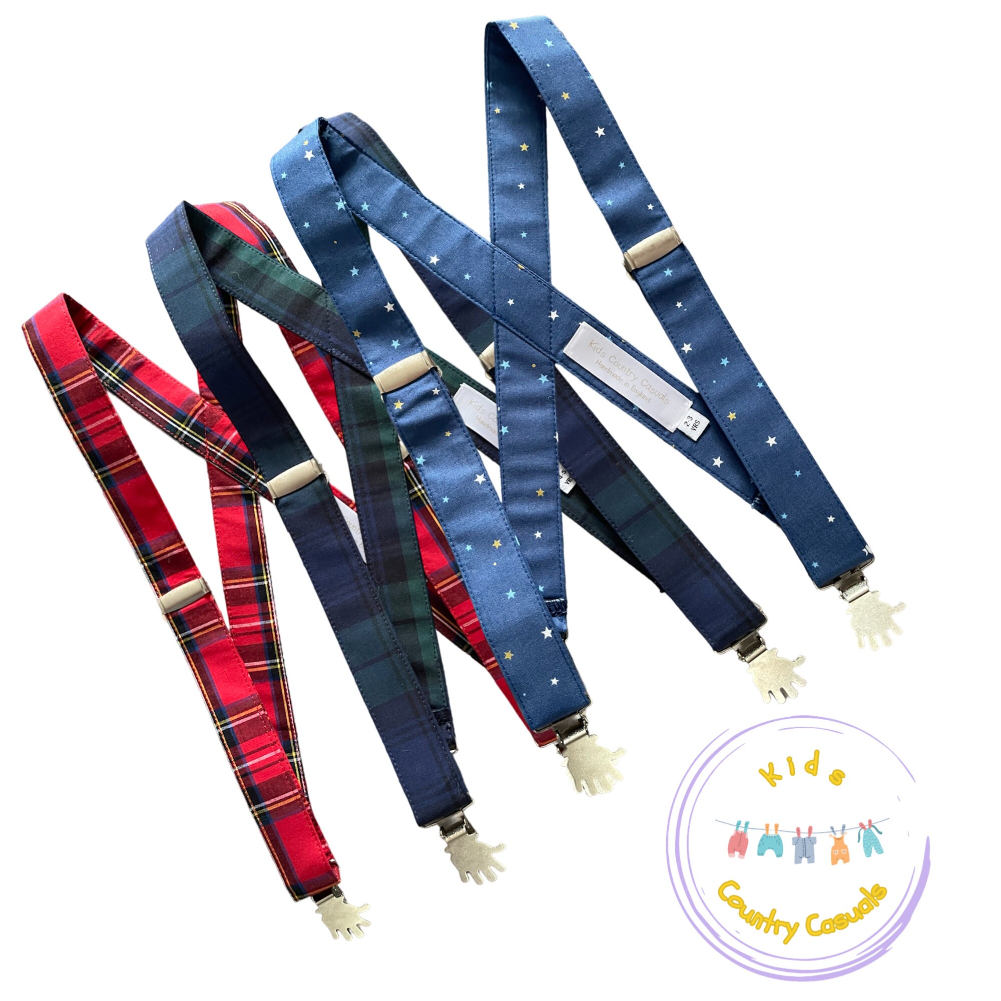 Children's Clip on Braces // Handmade Adjustable Elasticated Kids