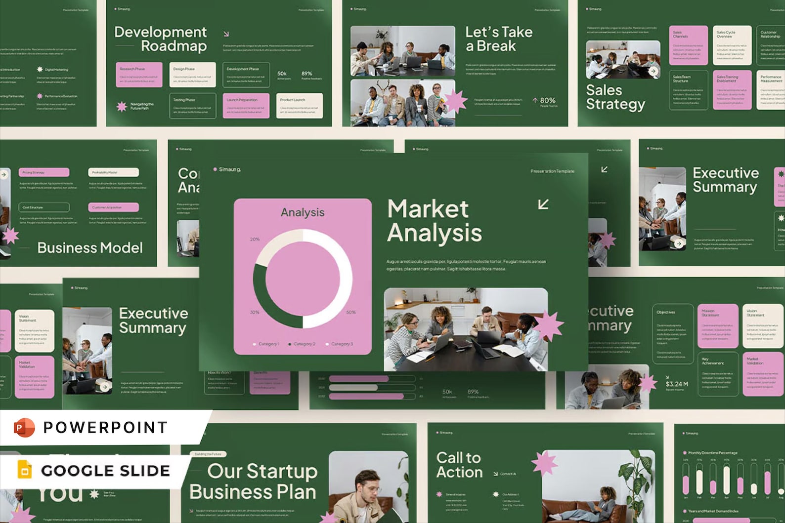 Creative Modern Startup Business Plan Presentation Templates, Business ...