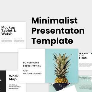 Modèle de présentation minimaliste / Powerpoint / Google slides / Keynote / Windows / Mac / Sales deck