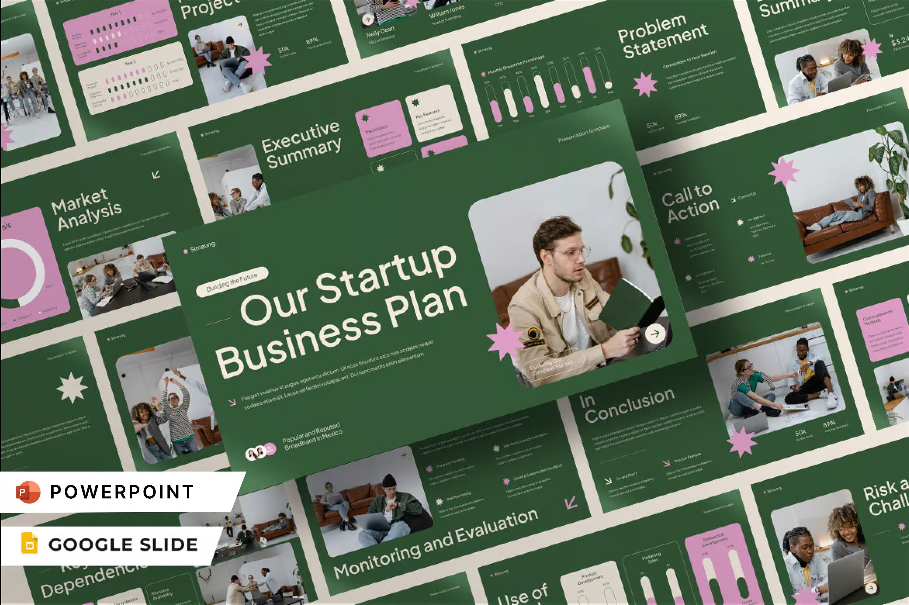 Creative Modern Startup Business Plan Presentation Templates, Business ...