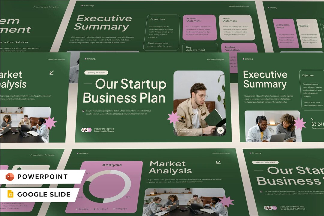 Creative Modern Startup Business Plan Presentation Templates, Business ...