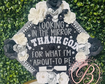Gorro de graduación personalizado, gorro de graduación a medida, graduado de último año, graduado universitario, sombrero de graduación, fotos de graduación personalizadas, borla