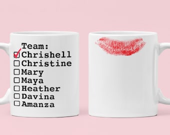 Selling Sunset Mug | Pick Your Team Lipstick | Gifts For Her |