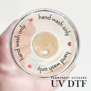 Pegatinas UV DTF para vasos de vidrio Libbey, lavables a mano únicamente, hechas a mano por hoja; no necesitan calor; listas para enviar. Pegatinas para latas de vidrio Libbey