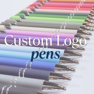 Custom Rubberized Pens With Stylus, Logo, Bulk Custom Pens, Promotional Pens, Customized Ballpoint Pens, Business Pens, Wedding Favors