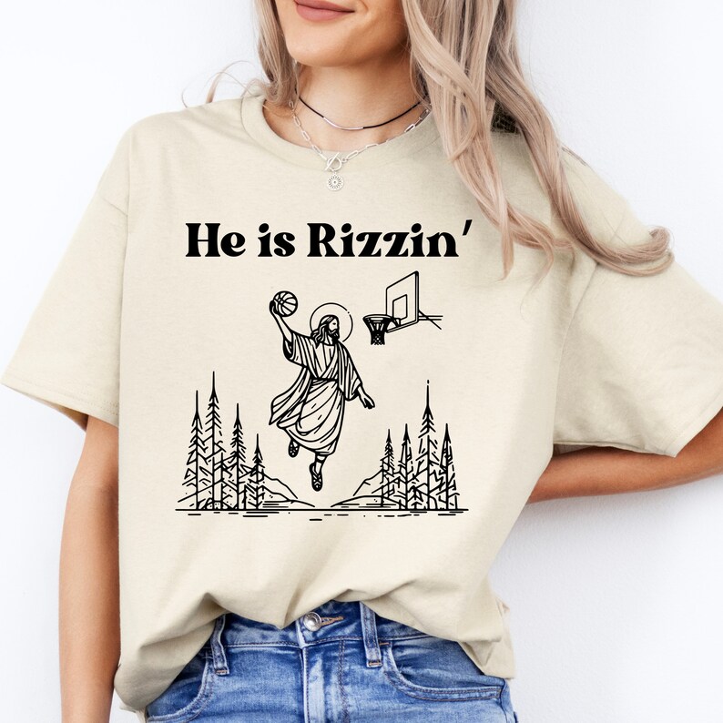 He is Rizzin' SVG, Funny Jesus SVG, Humor Easter, Christian Easter ...