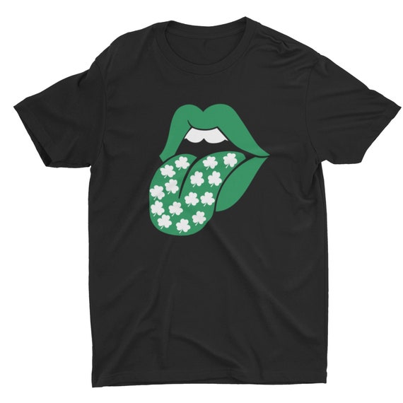 St Patricks Rolling Tongue Irish Lucky Green Shamrock Clover T-Shirt St Patricks Rolling Tongue Irish Lucky Green Shamrock Clover T-Shirt