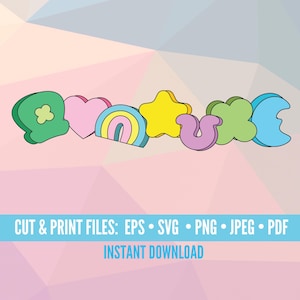 Amuletos de la suerte, PNG SVG pdf, descarga digital, Cricut, Silhouette, proyectos de bricolaje, decoración de fiestas, día de San Patricio, San Patricio, trébol svg, amuletos