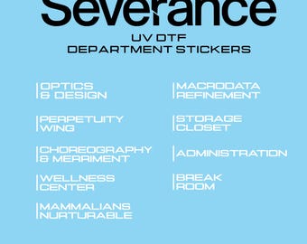 Severance Lumon Department Room Stickers, Lumon Stickers, Lumon UV DTF Stickers, Severance UV Dtf Stickers, severance decal, Macrodata