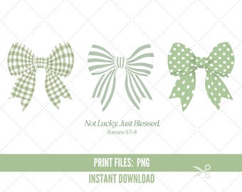 Coquette Bows, PNG SVG pdf, Digital Download, Cricut, Silhouette, DIY projects, party decor, St. Patricks Day, St. Pattys, Clover svg