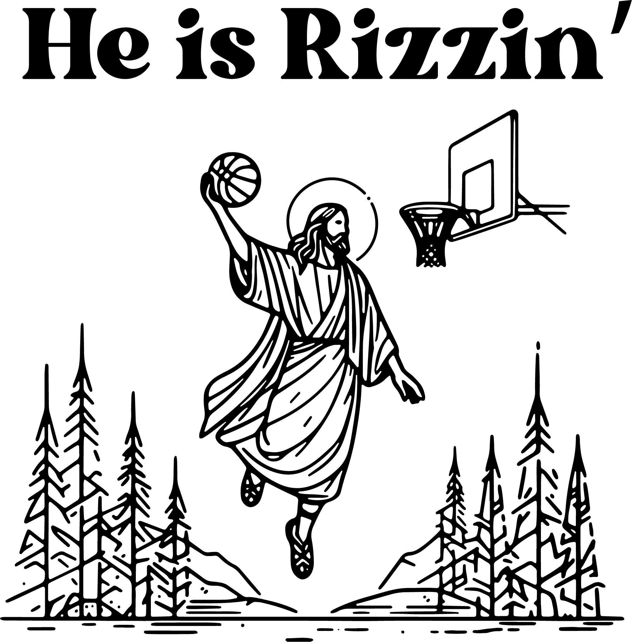 He is Rizzin' SVG, Funny Jesus SVG, Humor Easter, Christian Easter ...