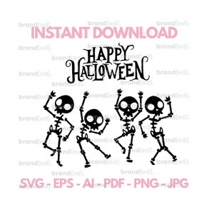 Happy Halloween SVG Datei, Lustige Halloween, Plotterdatei, Png, Ai, Eps, Jpg, Sofort Download, DIY, trendy Halloween, 2022 Spooky Season