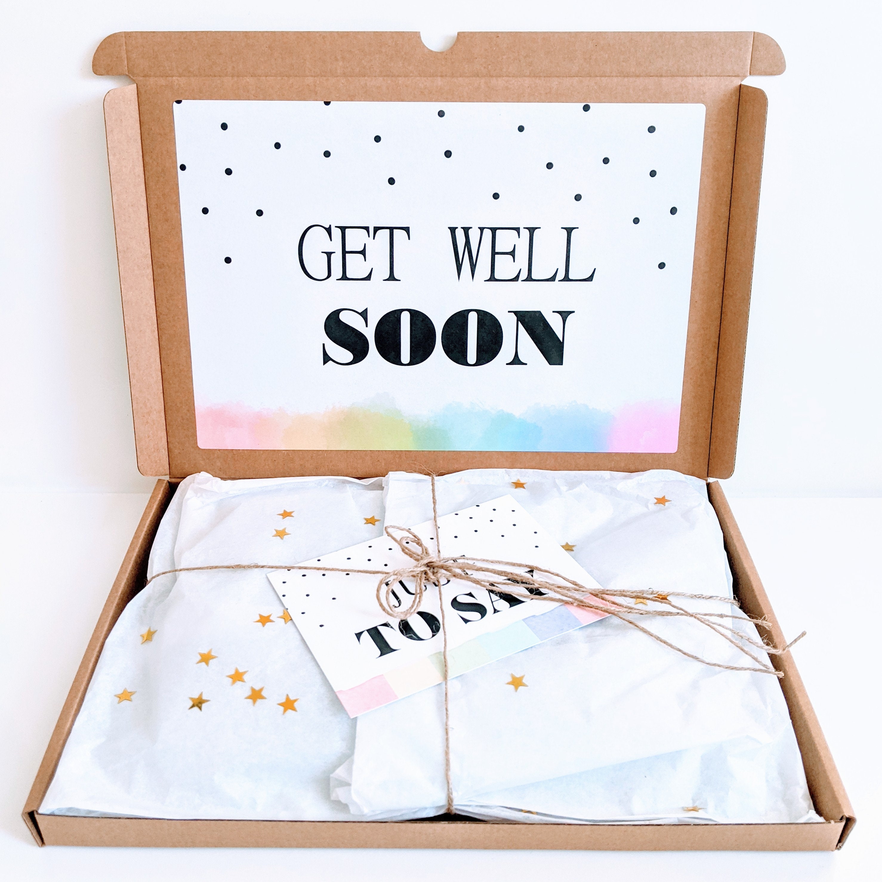 Get Well Soon Gift Box For Him Pamper Box Care Package Pick Etsy