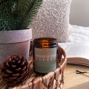 Walks in the Forest Candle - Wax Melts | Vegan Soy Pine - Wood Scent | Cashmere & Pine Forest Candle | Woodland Scented Candle - Melts