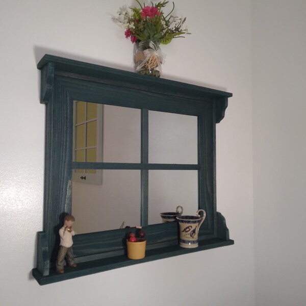 Mirror With Shelf Etsy