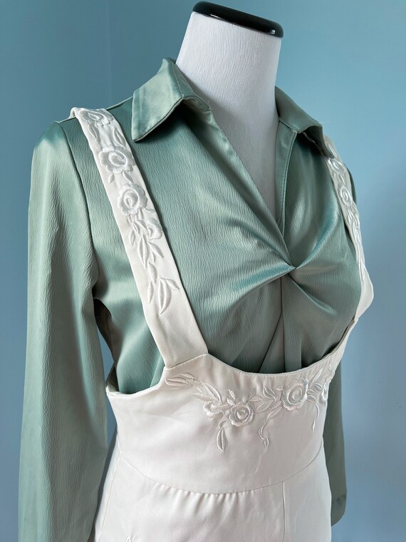 Vintage Green Blouse, high quality material, very… - image 2