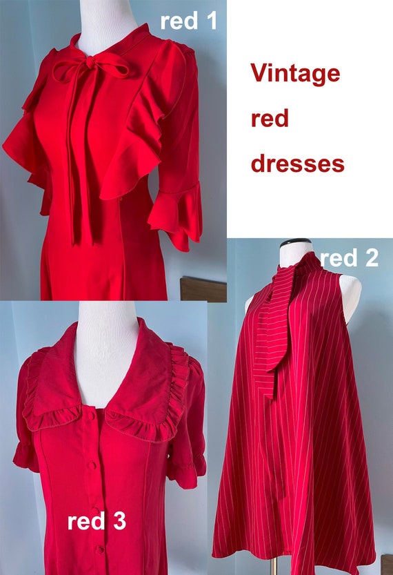 Vintage dress, red dresses, unique style, perfect 