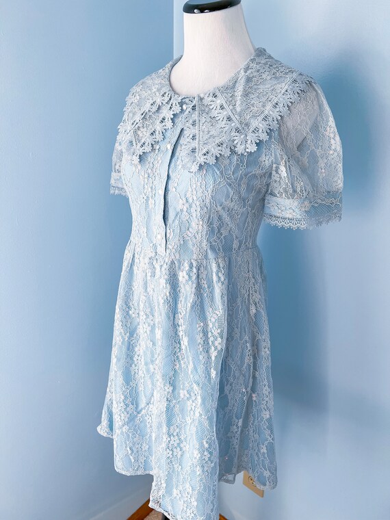 Vintage dreamy fancy blue dress, baby blue color, per… Gem