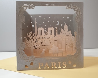 Carte Pop Up 3D Paris Lovers