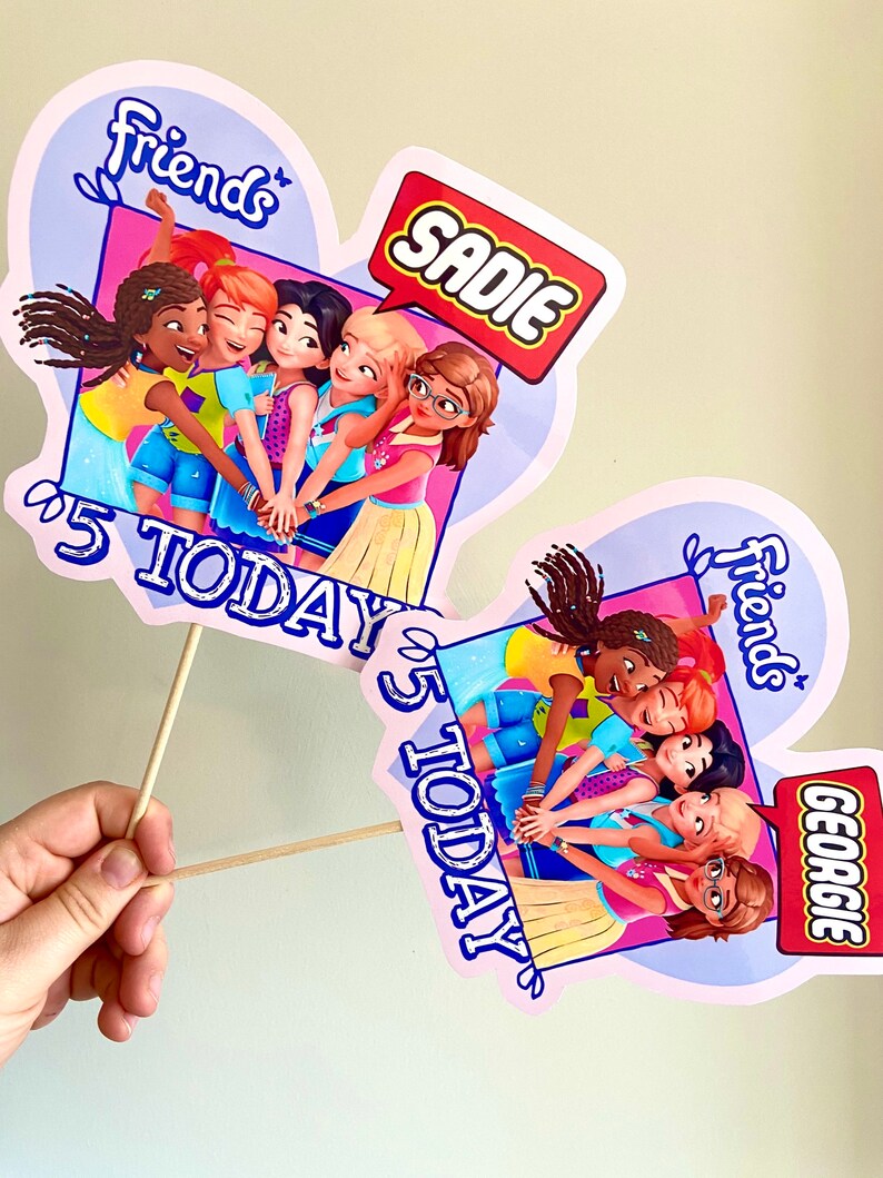 Lego Friends Personalised Birthday Cake Topper Unofficial | Etsy